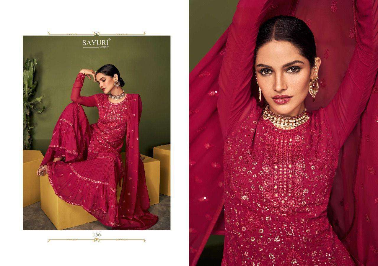 sayuri designer colors series 156-158 real georgette suit