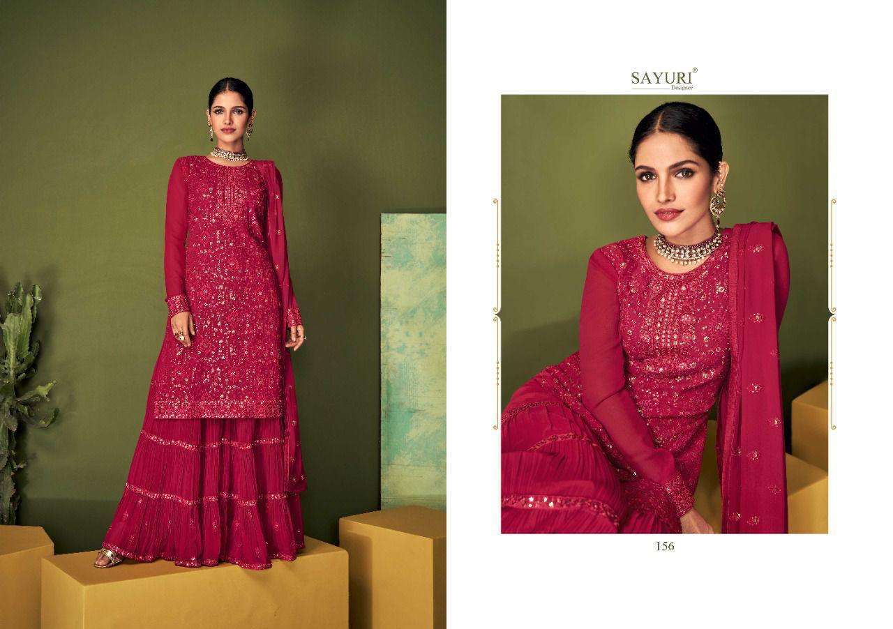 sayuri designer colors series 156-158 real georgette suit