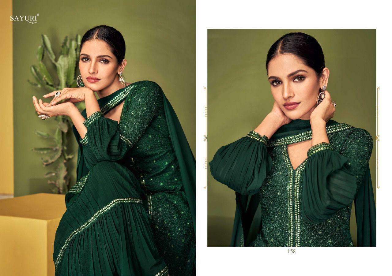sayuri designer colors series 156-158 real georgette suit
