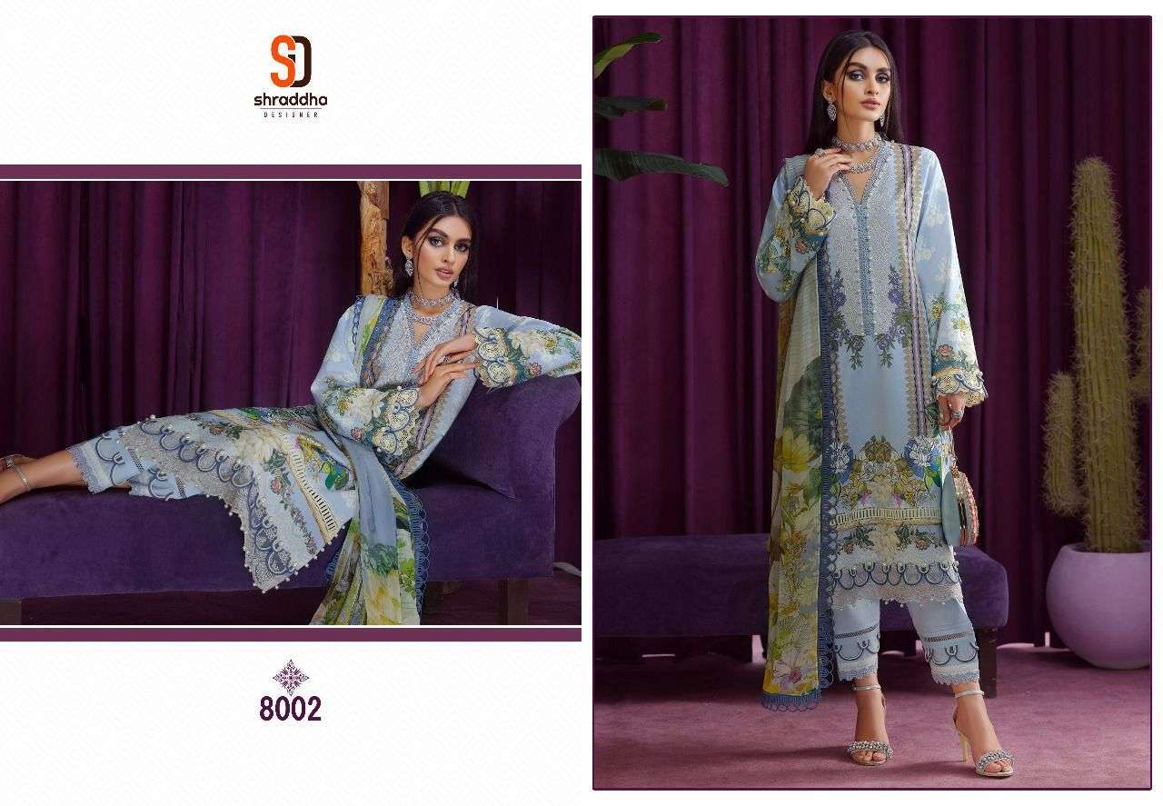 shraddha vintage vol 8 series 8001-8004 lawn cotton suit