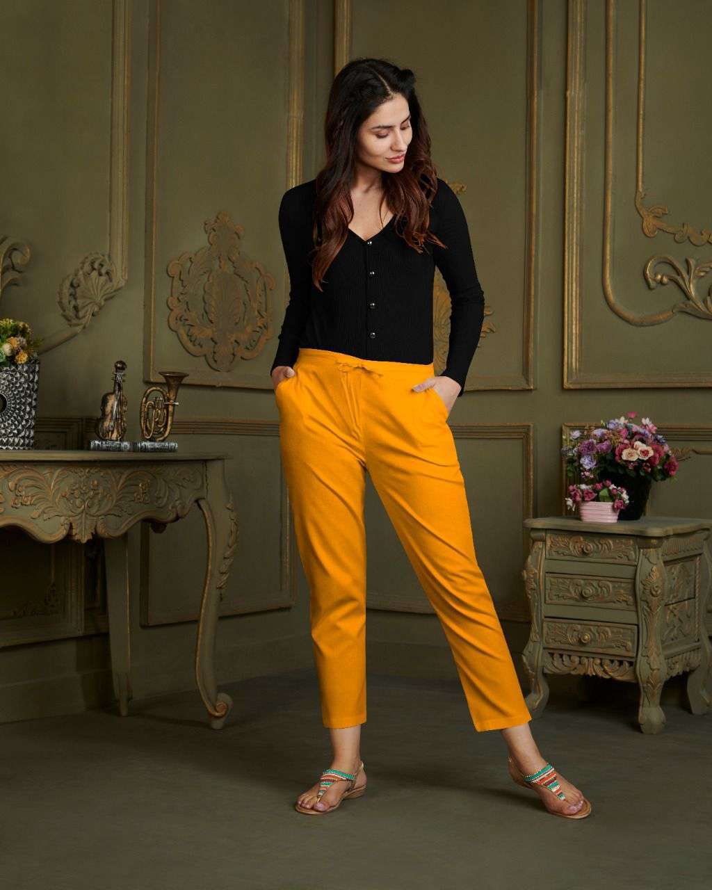 Kayo of California Realsize Womens Stretch Pull On Pants with Pockets India  | Ubuy