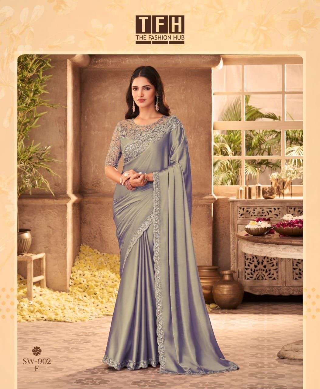 tfh sandalwaood hit design 902 colors oracle silk saree