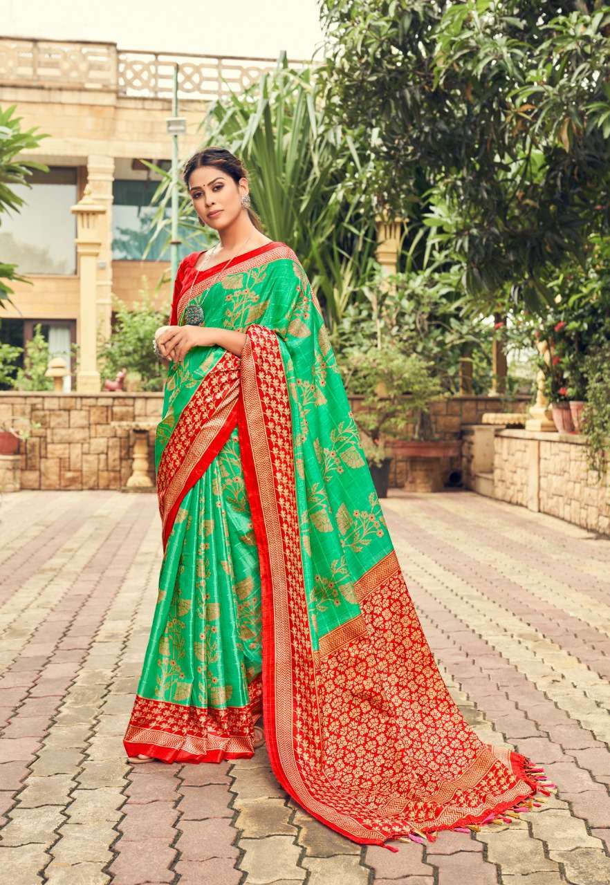 VINAMRA MANGALYA SILK VOL 1 COTTOB CHECKS ZARI PATTERN SAREES -  textiledeal.in