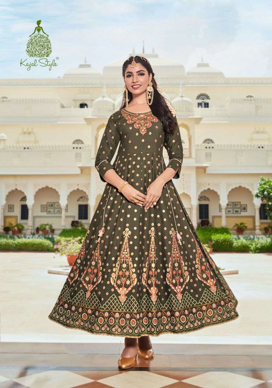 kajal style fashion colorbar vol 8 series 8001-8008 heavy rayon kurti