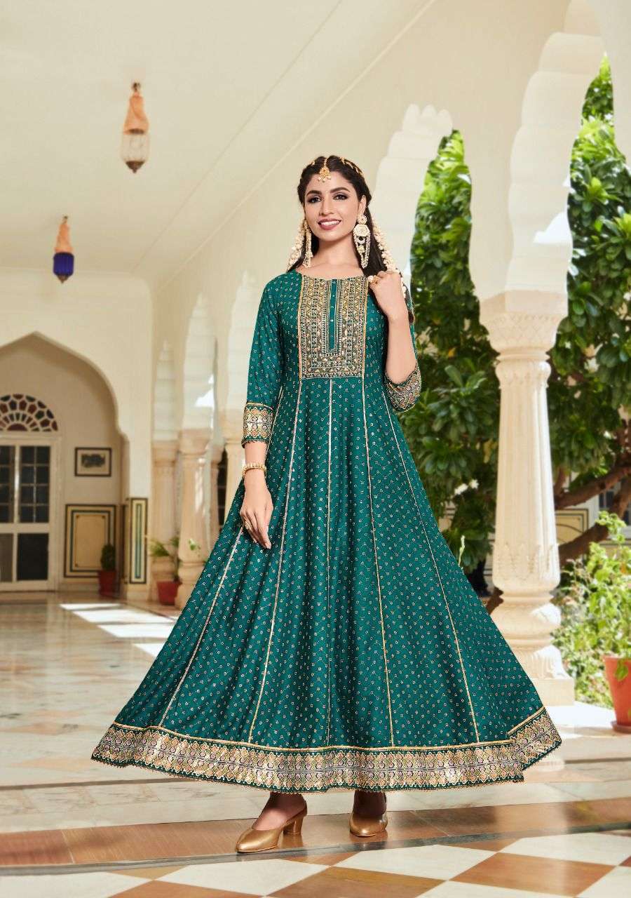 kajal style fashion colorbar vol 8 series 8001-8008 heavy rayon kurti