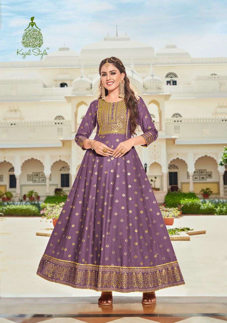 kajal style fashion colorbar vol 8 series 8001-8008 heavy rayon kurti