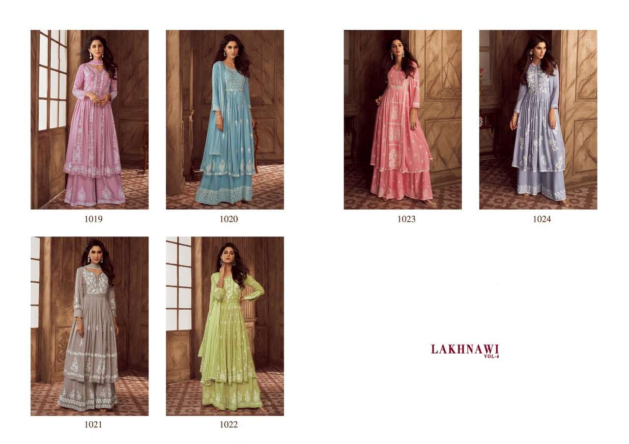 lakhnavi series 1019-1024 designer heavy rayon suit 