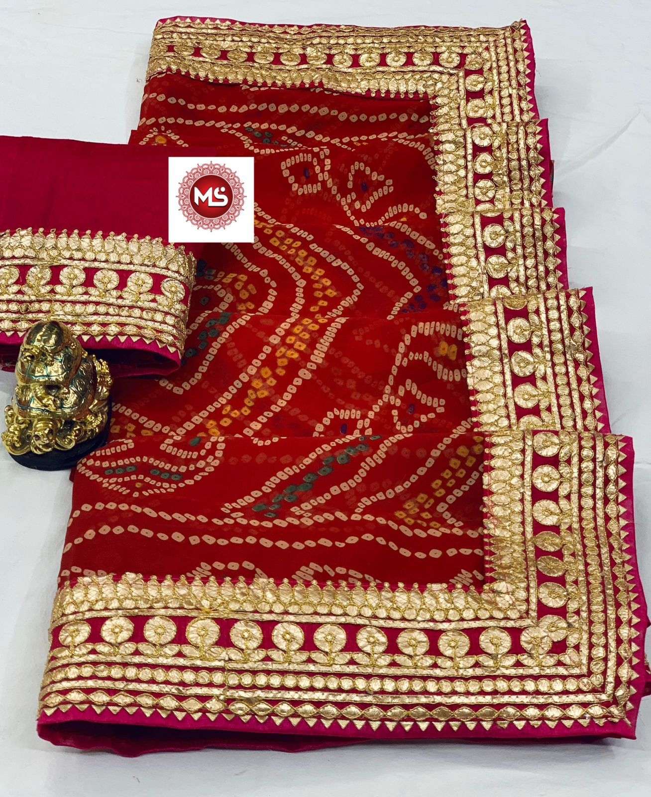 ms brand old bandhini-2 designer georgette saree