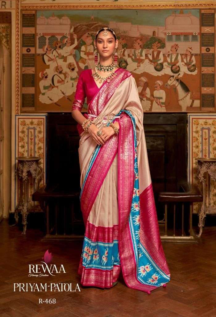 rewaa priyam patola designer pure silk saree