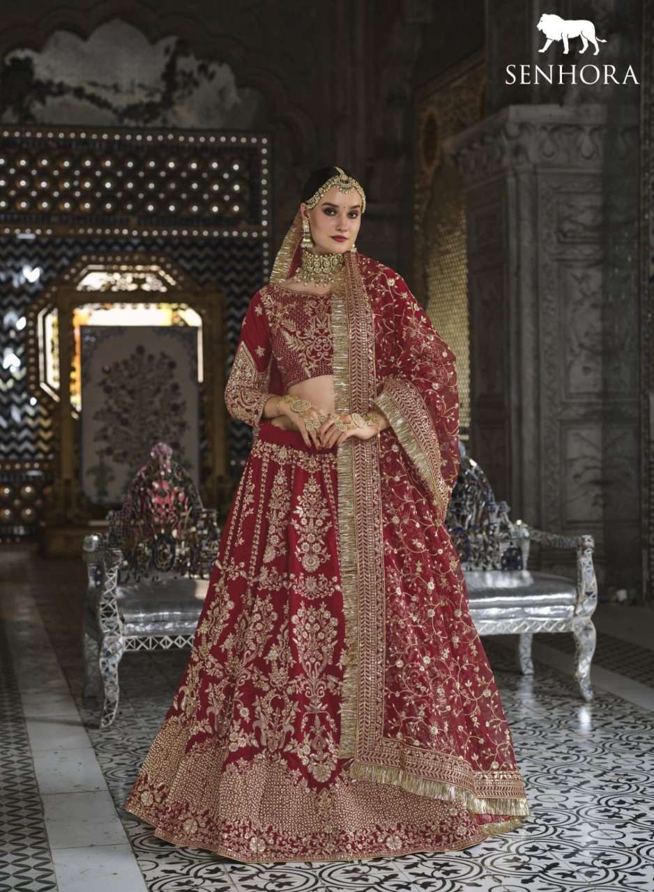 senhora baraat bridal heritage vol 35 designer 9000 velvet lehenga
