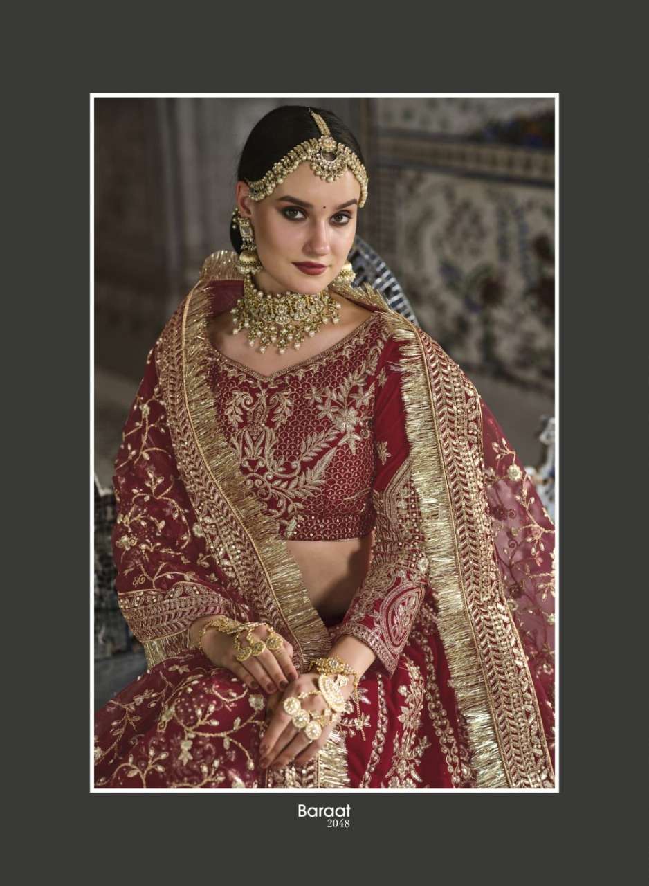 senhora baraat bridal heritage vol 35 designer 9000 velvet lehenga