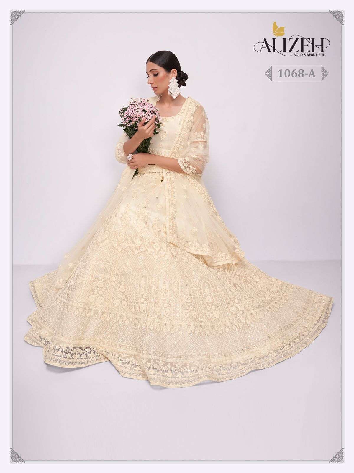 alizeh official bridal heritage vol 3 designer net lehenga 