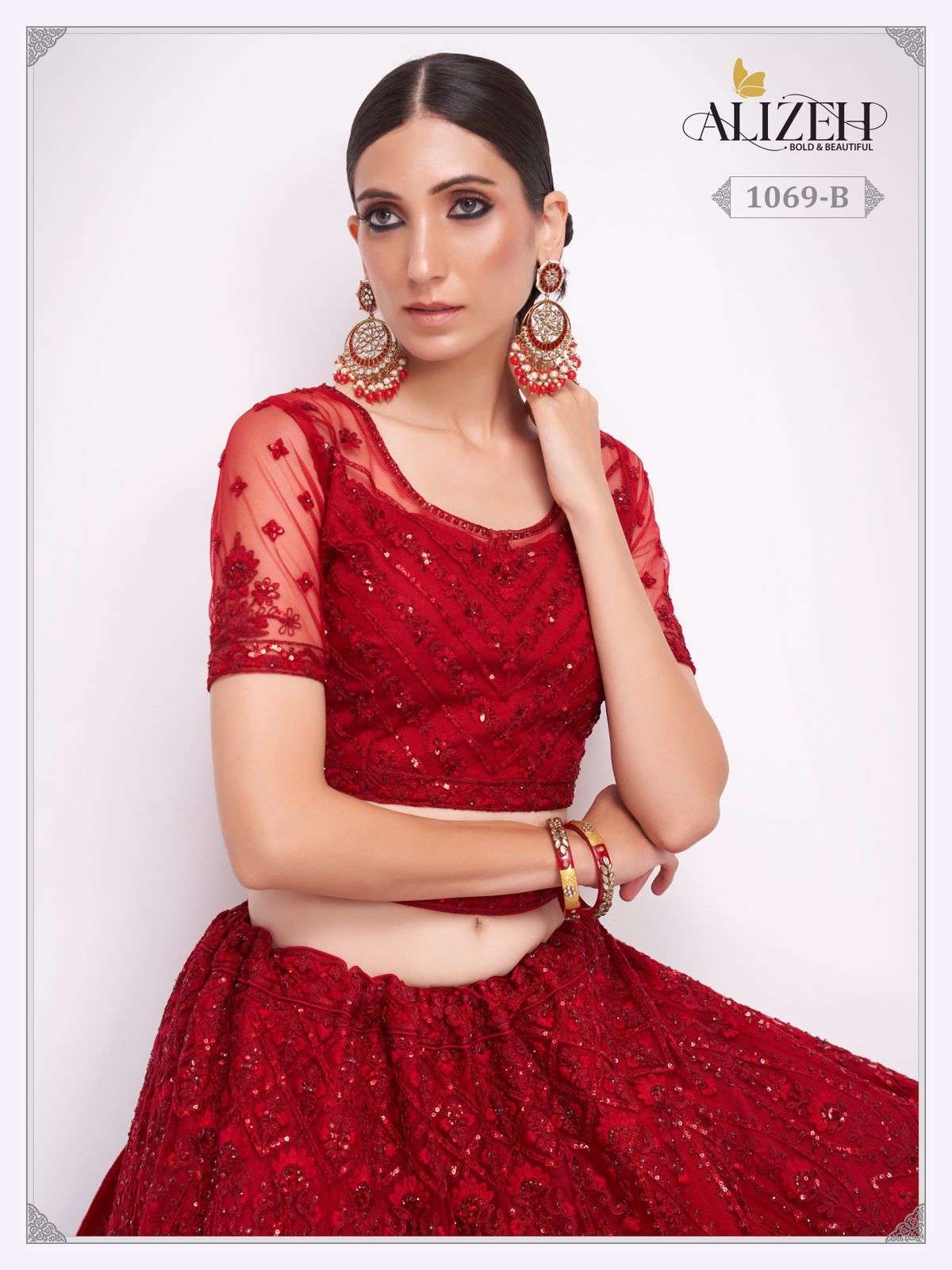alizeh official bridal heritage vol 3 designer net lehenga 