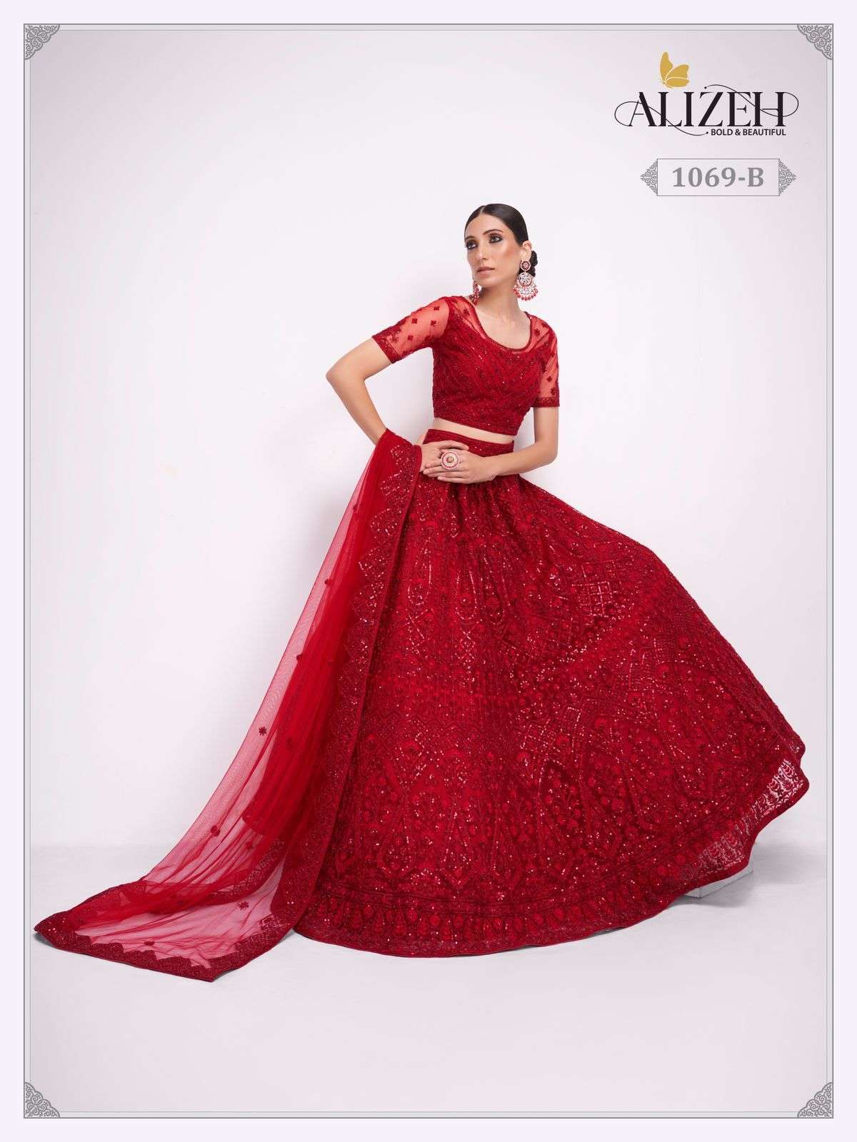 alizeh official bridal heritage vol 3 designer net lehenga 