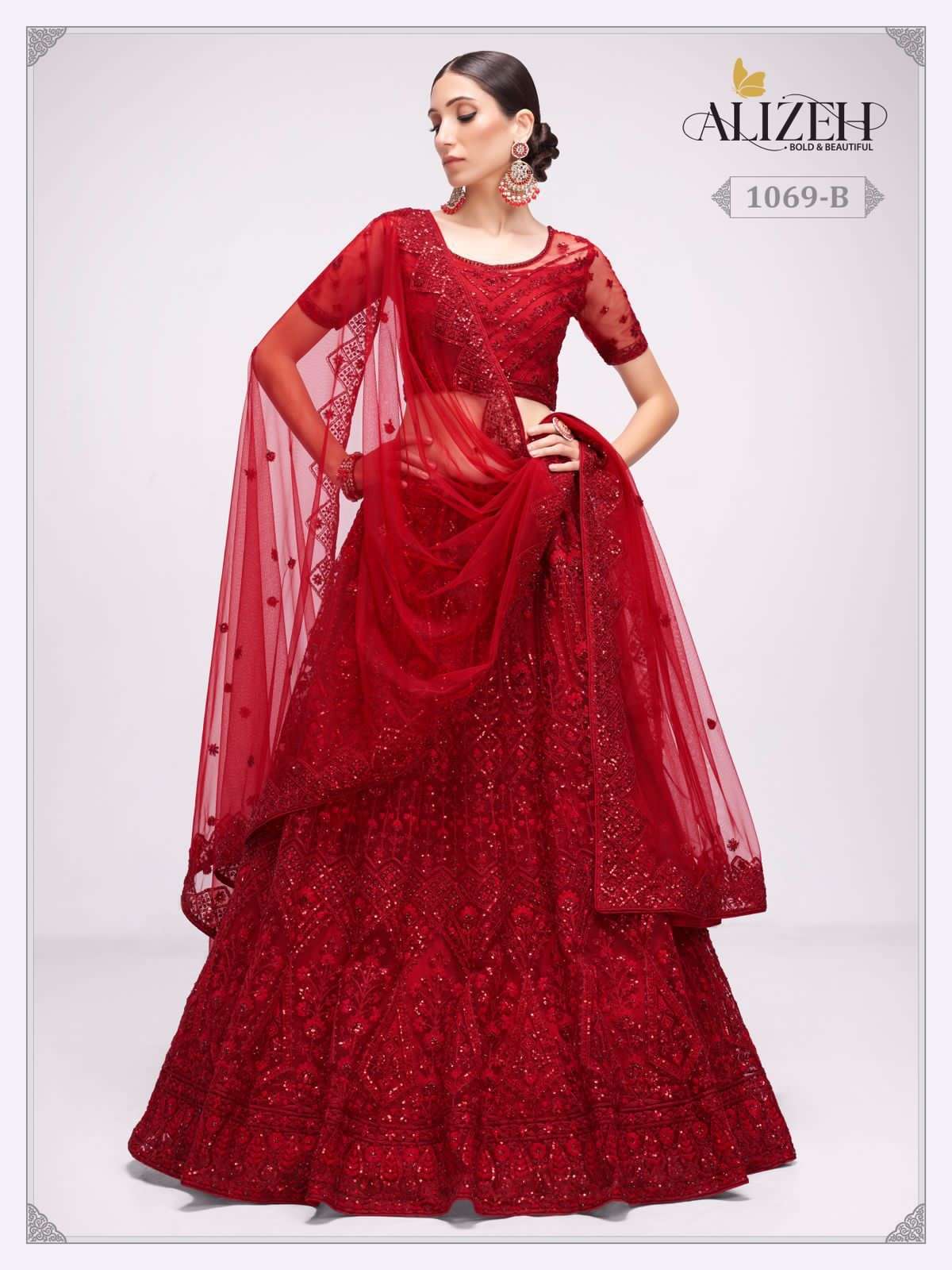 alizeh official bridal heritage vol 3 designer net lehenga 