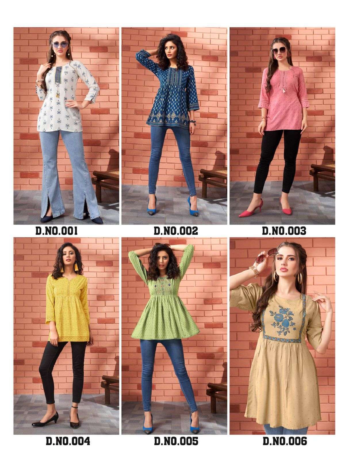 heritage fusion series 001-006 rayon slub kurti
