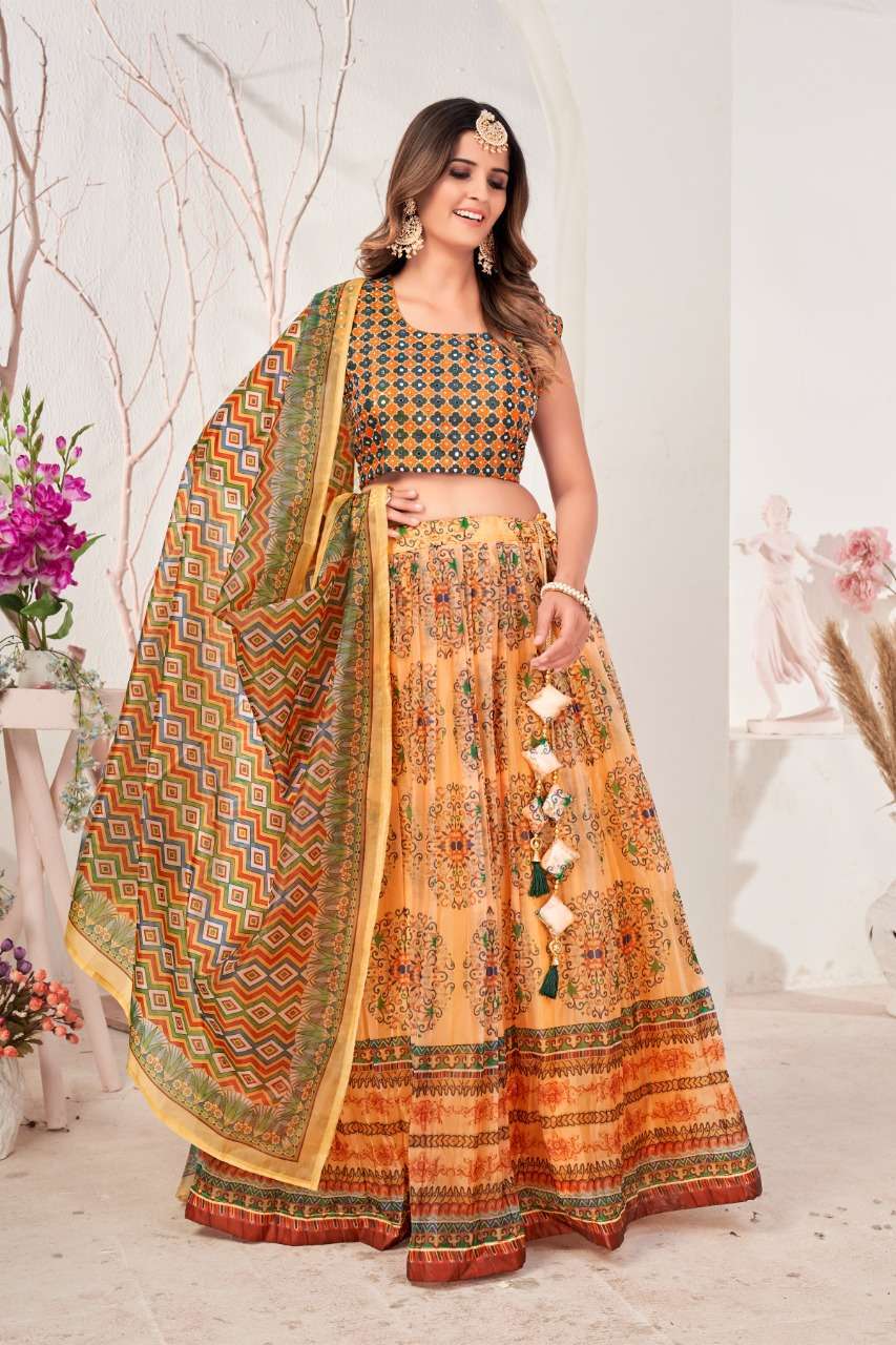 pr wedding pure organza readymade lehengas crop top collection