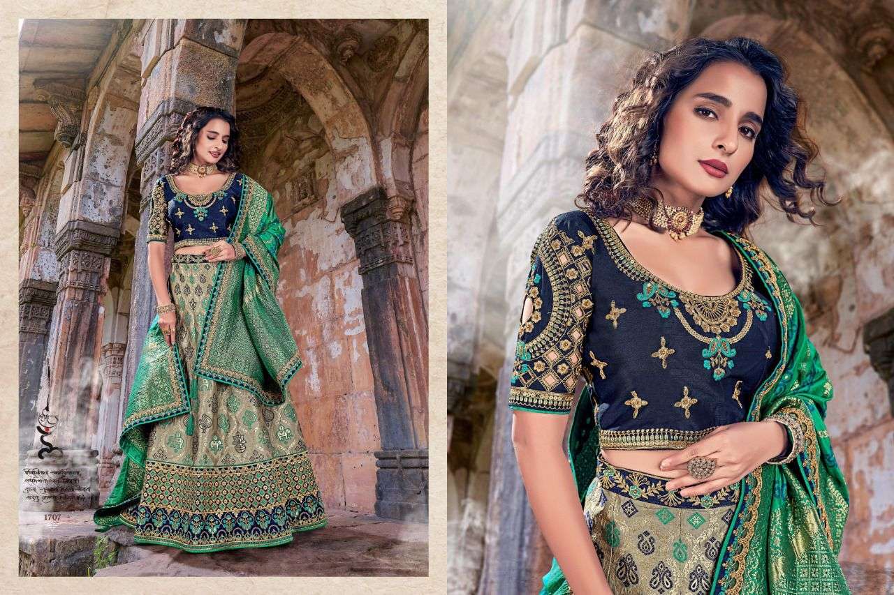 prerana silk corporation series 1701-1710 designer banarasi silk saree