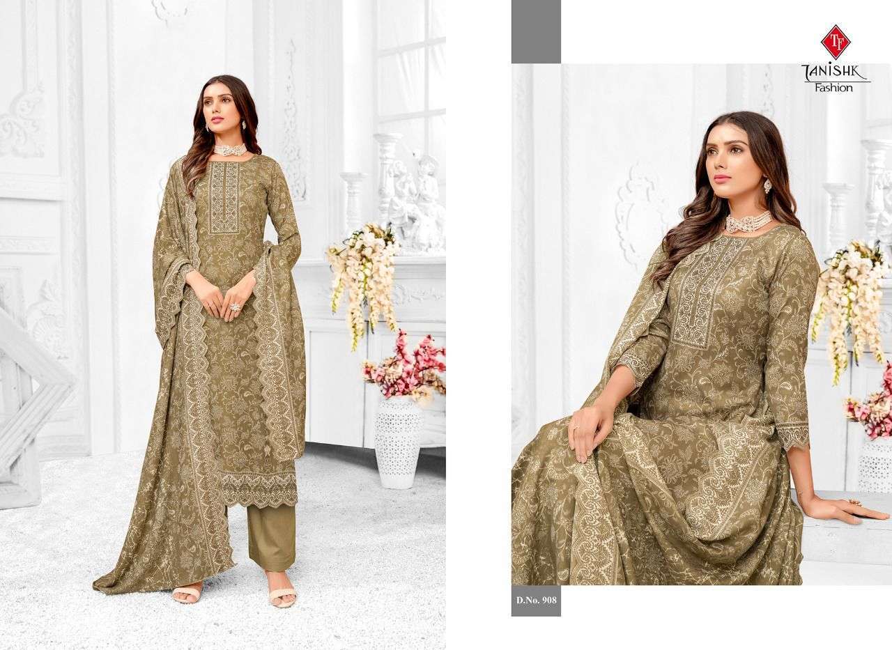 tanishk gulistan series 901-908 pashmina print suit 