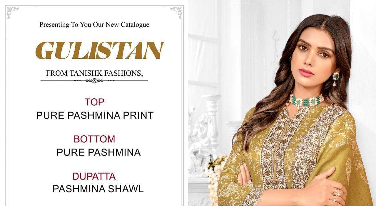 tanishk gulistan series 901-908 pashmina print suit 