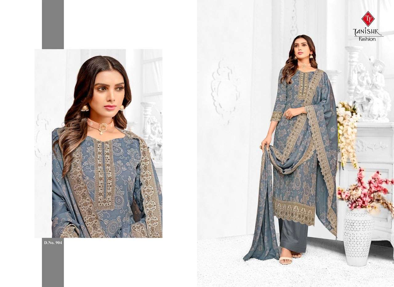tanishk gulistan series 901-908 pashmina print suit 