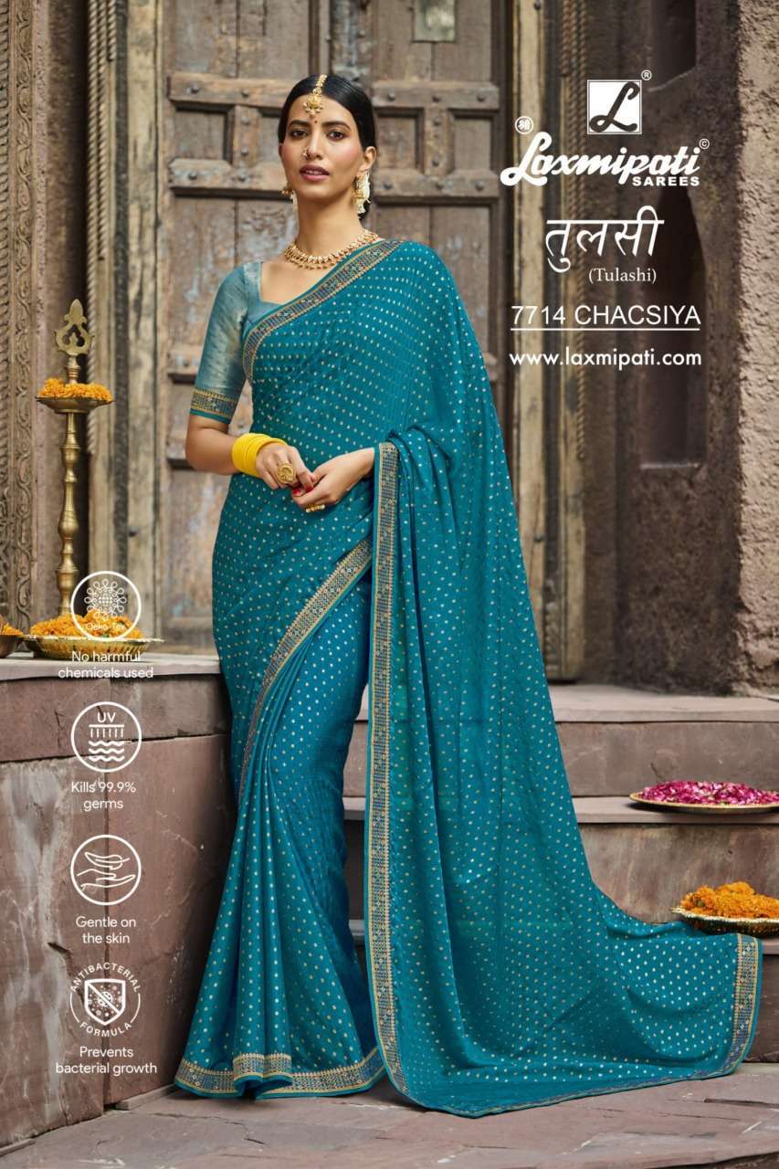 Shop Now Laxmipati Georgette Multicolor Saree – Laxmipati Sarees | Sale