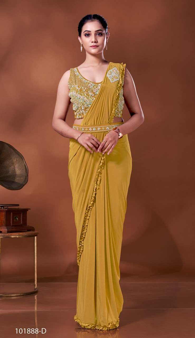 Buy Bollywood Ready to Wear Saree With Own Real Modeling Shoot, 1 Min Ready  to Wear Saree, Pre Stitched Saree, Gift for Her UK, US, Ca,nz DS537 Online  in India - Etsy