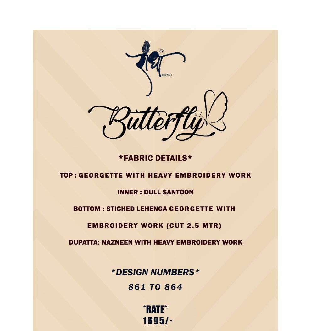 radha trendz butterfly hit list series 861-864 georgette suit 