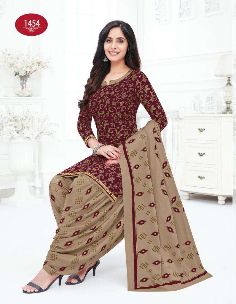 Baalar Colors Patiyala Vol-1 series 1445-1456 Cotton suit