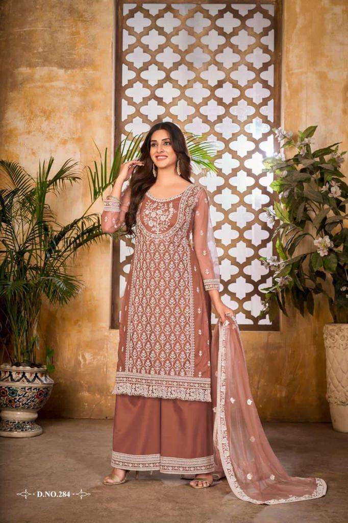 dani fahsion vaani vol 28 net cording work suit 
