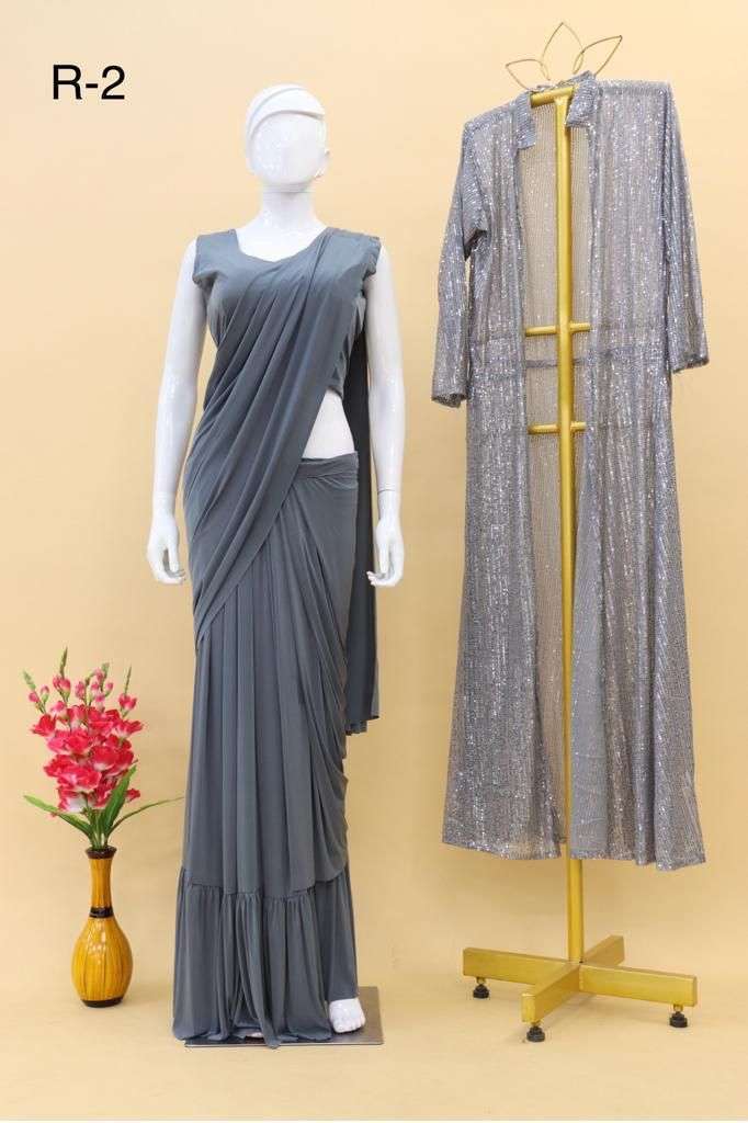 Pastel Colors One Minute Saree - Designer Party Wear – siyarasfashionhouse