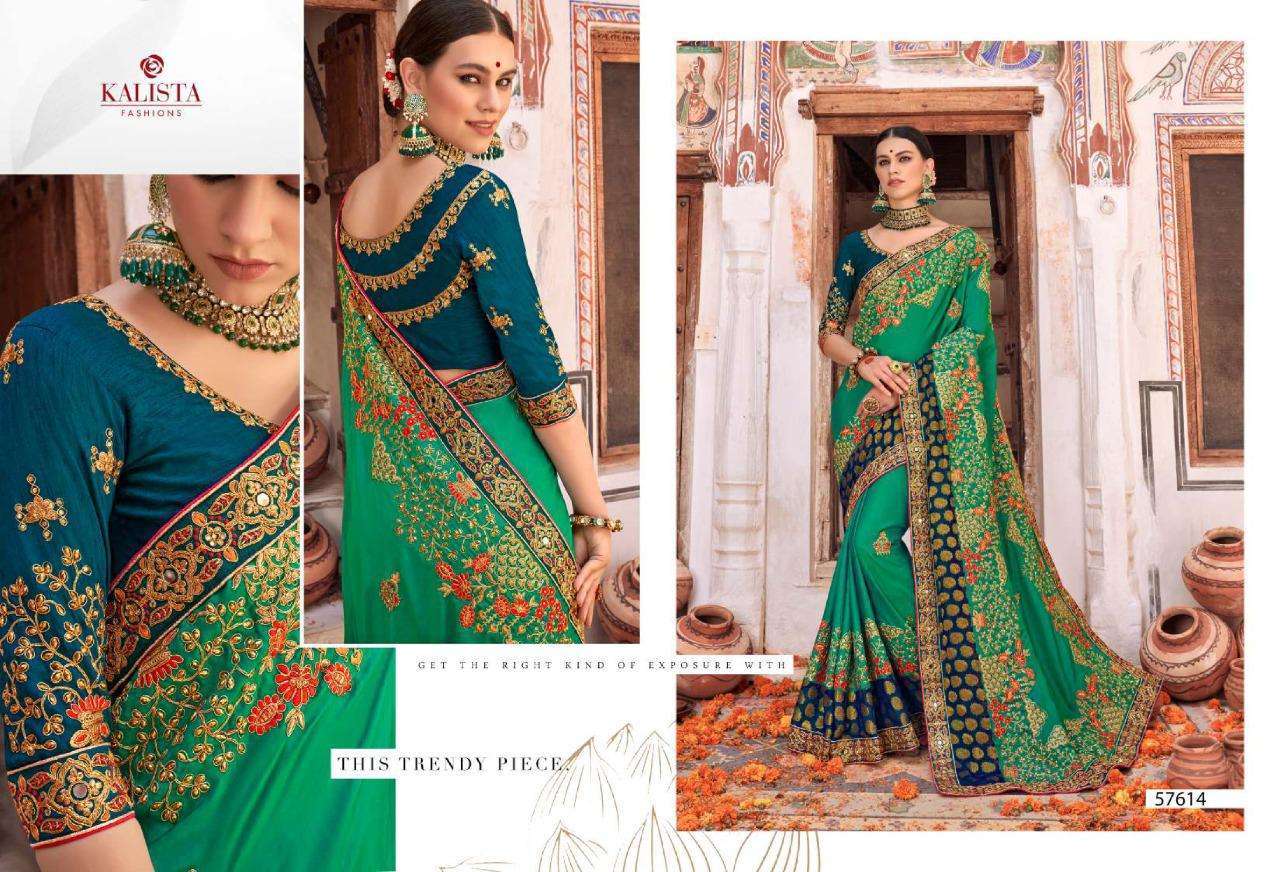 kalista mallika series 57612-57617 viscose and barfi silk saree