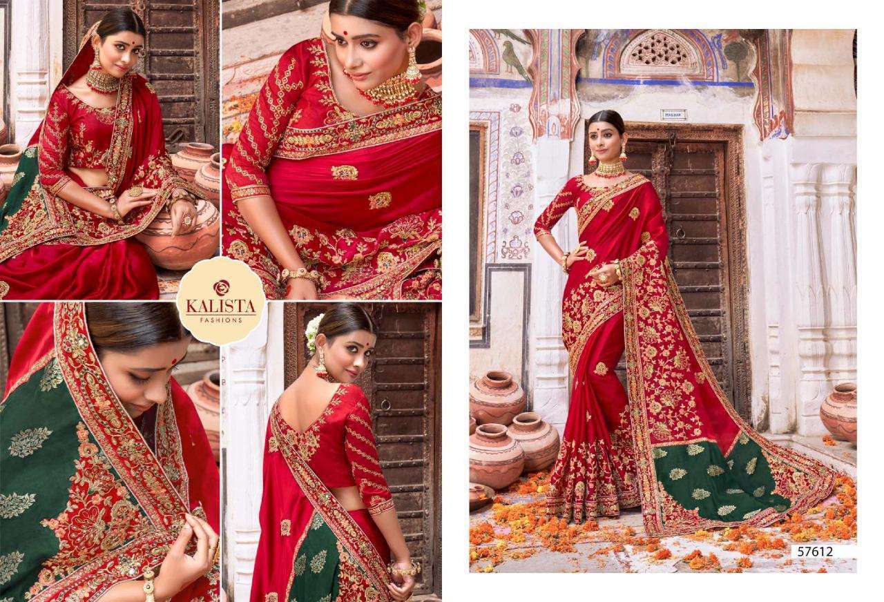 kalista mallika series 57612-57617 viscose and barfi silk saree