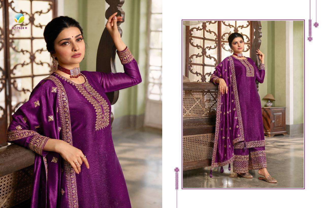 vinay shaheen vol 2 hitlist series 17522-17527 silk georgette suit 