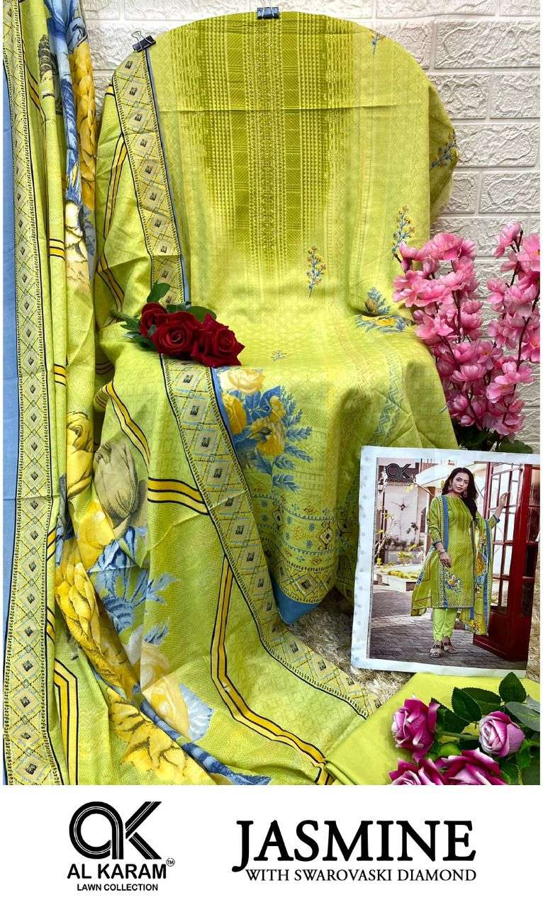 al karam jasmine vol 1 series 1001-1010 pure soft cotton suit 