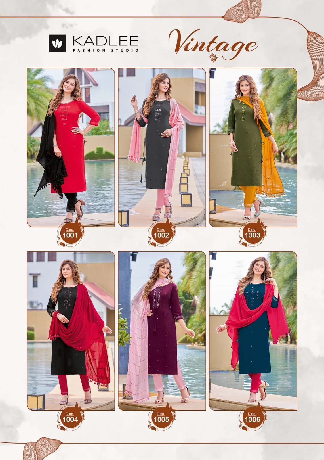kadlee vintage series 1001-1006 viscose weaving suit 