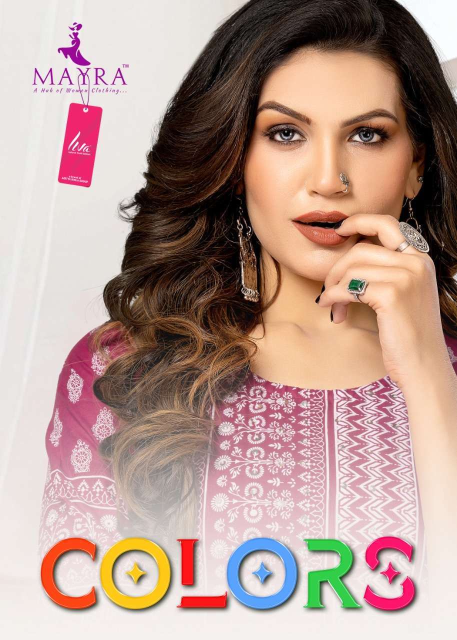 mayra colors series 80035-80042 Reyon plain 14kg kurti