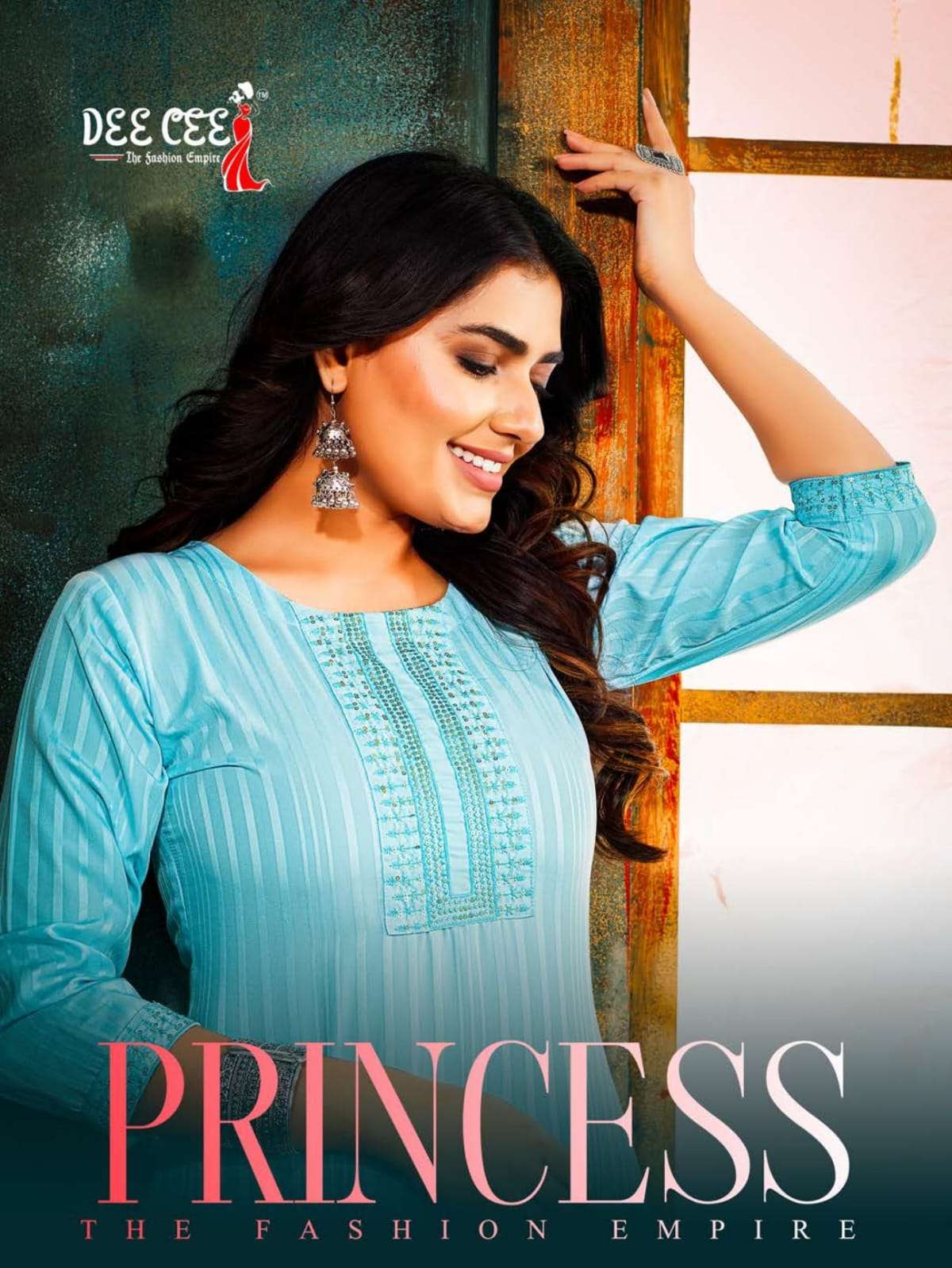 princess designer heavy dobby self lining kurti 