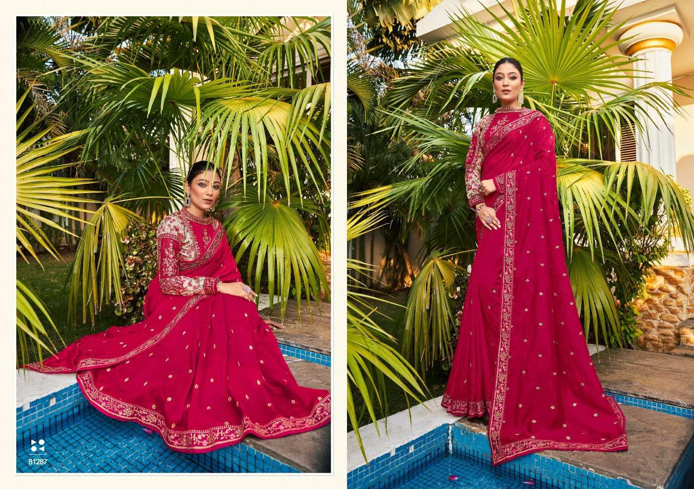 right women heritage series 81281-81288 vichitra work saree