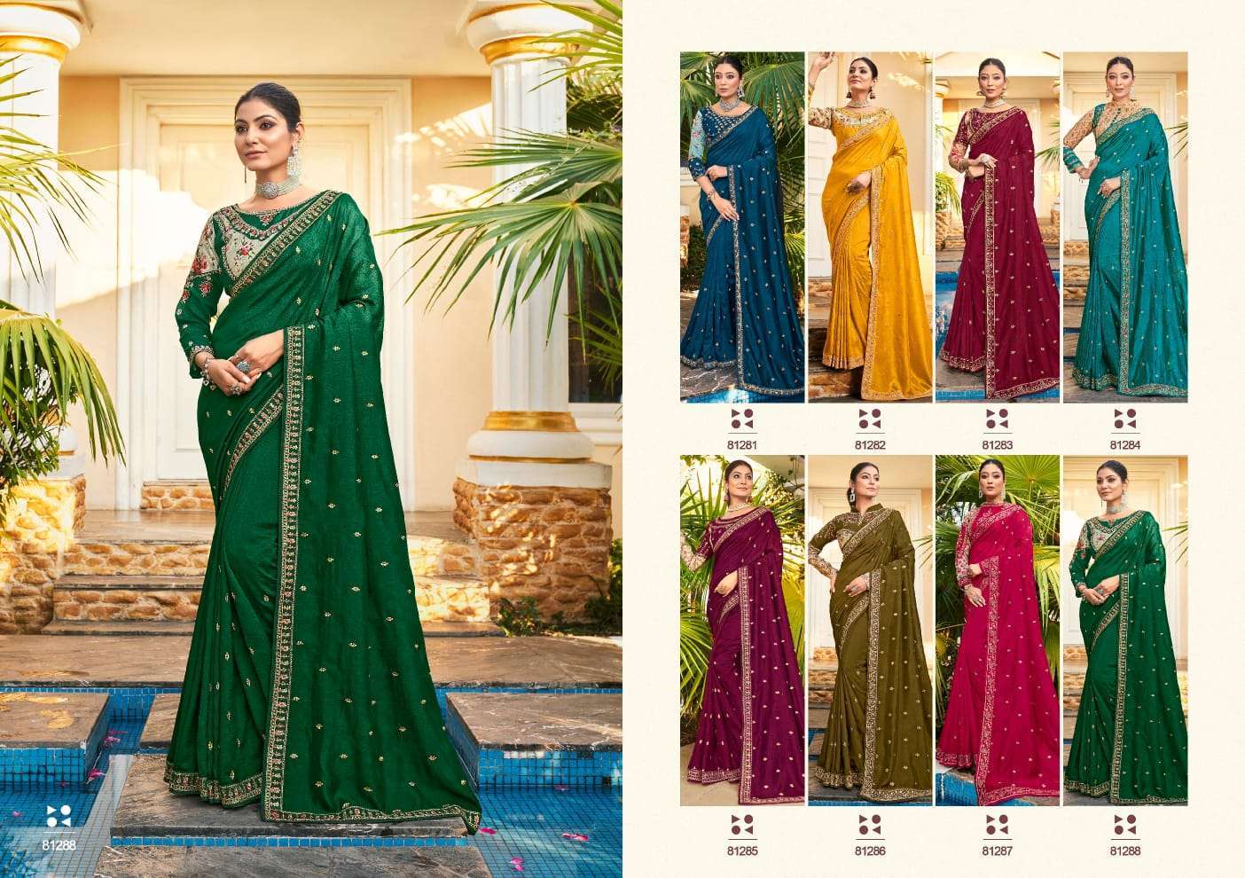 right women heritage series 81281-81288 vichitra work saree