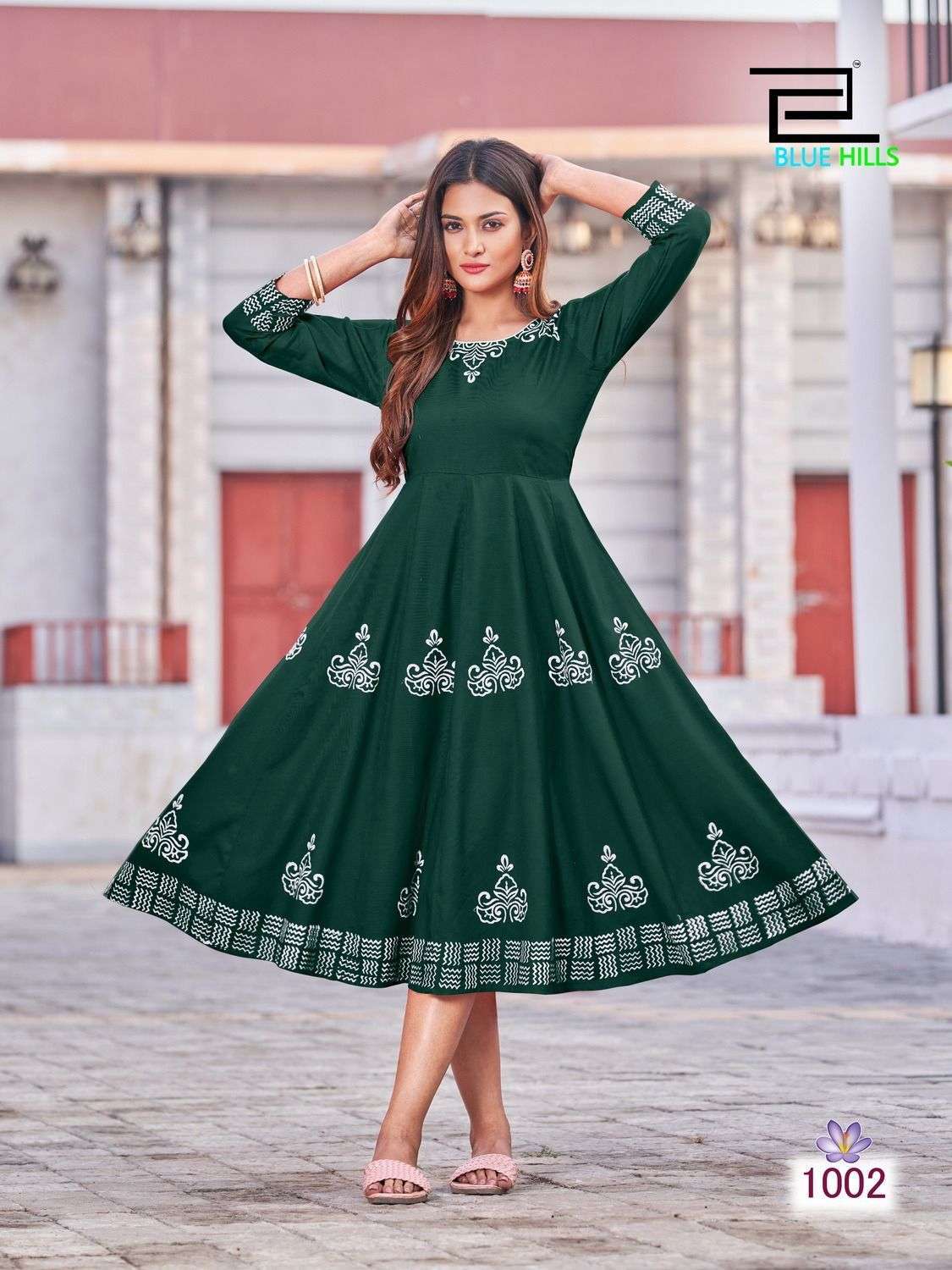 blue hills rang colors vol 1 series 1001-1008 14 kg rayon kurti 