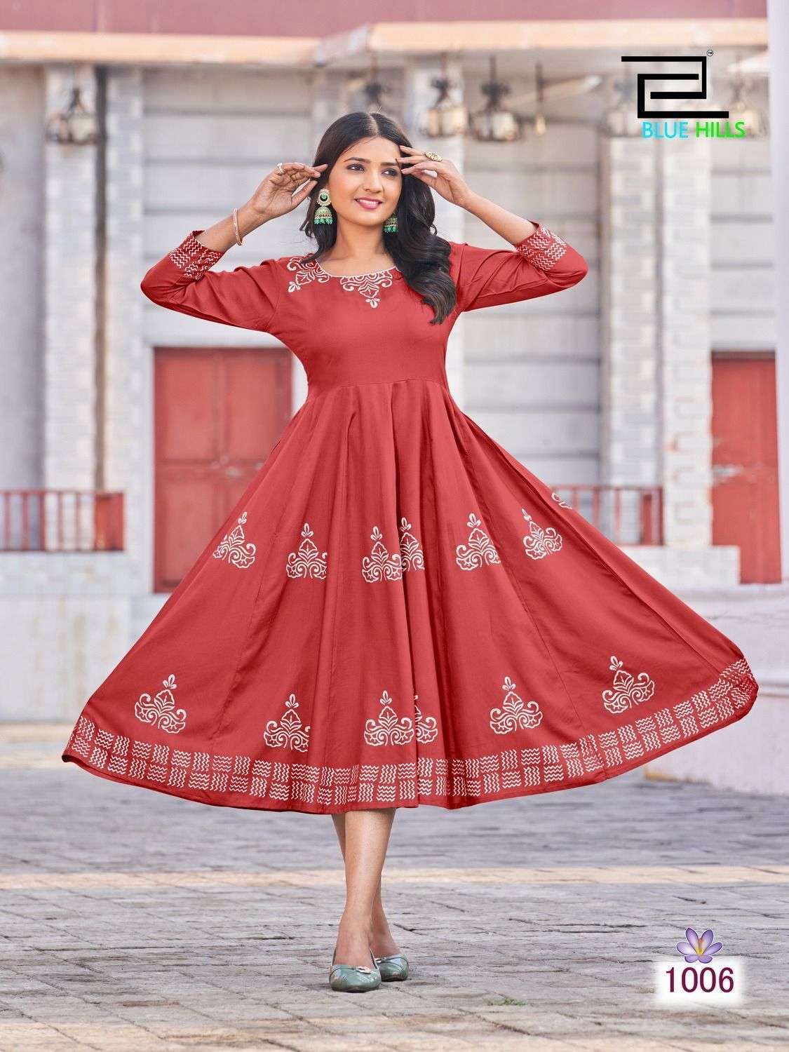 blue hills rang colors vol 1 series 1001-1008 14 kg rayon kurti 