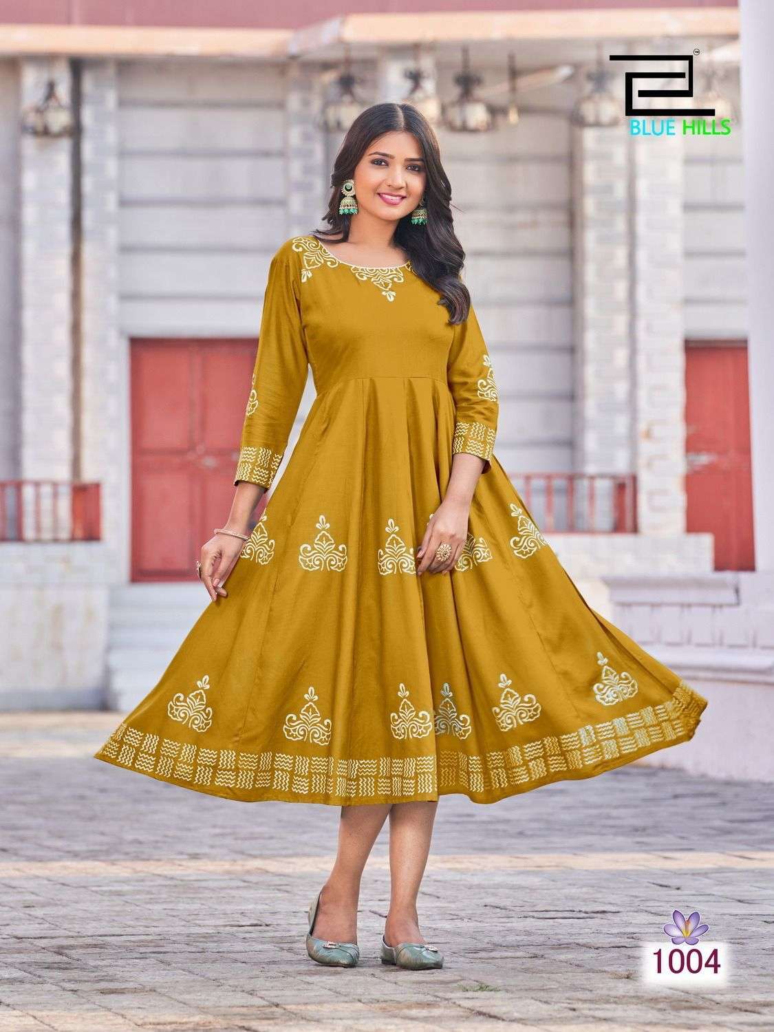 blue hills rang colors vol 1 series 1001-1008 14 kg rayon kurti 