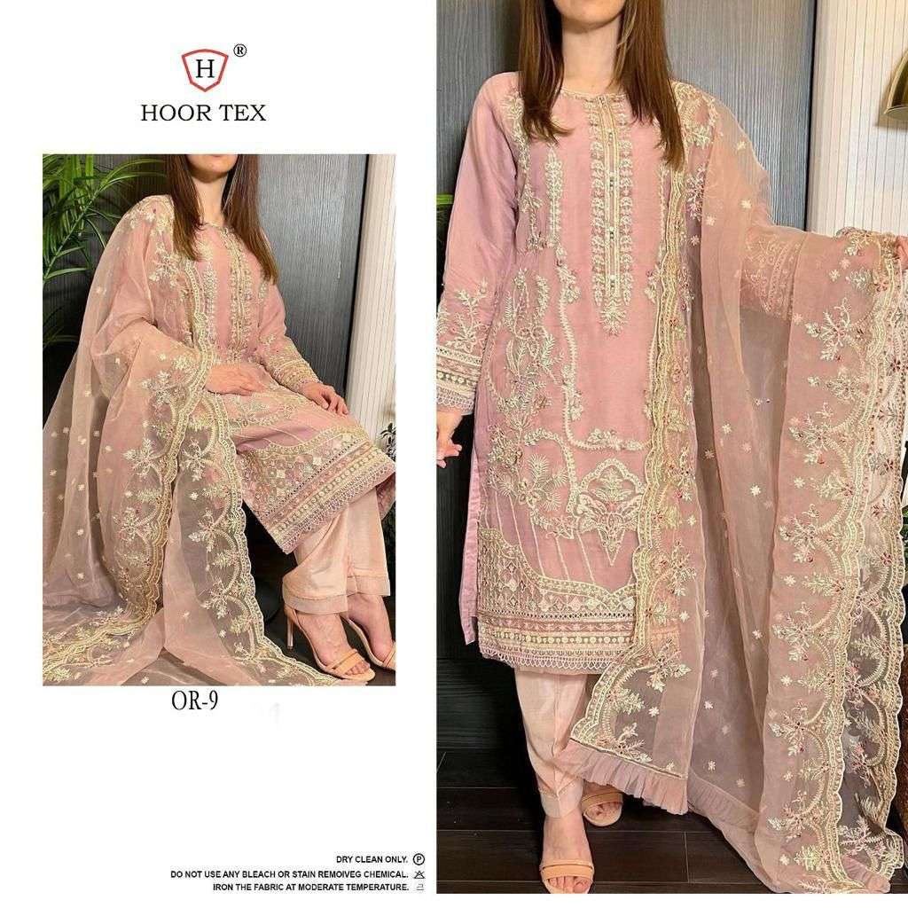 hoor tex OR-9 designer heavy organza suit 
