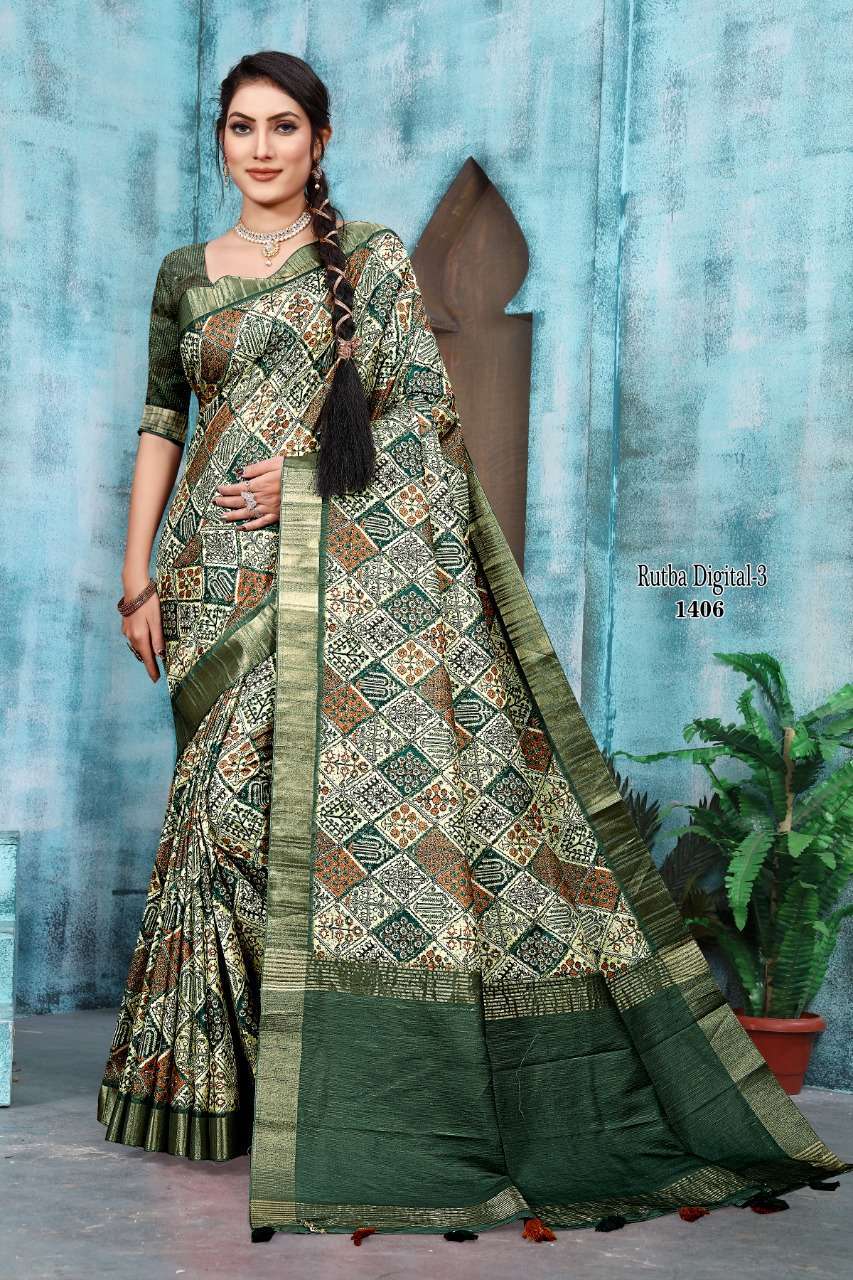 mintorsi rutba digital vol 3 series 1401-1410 banarasi cora silk saree 