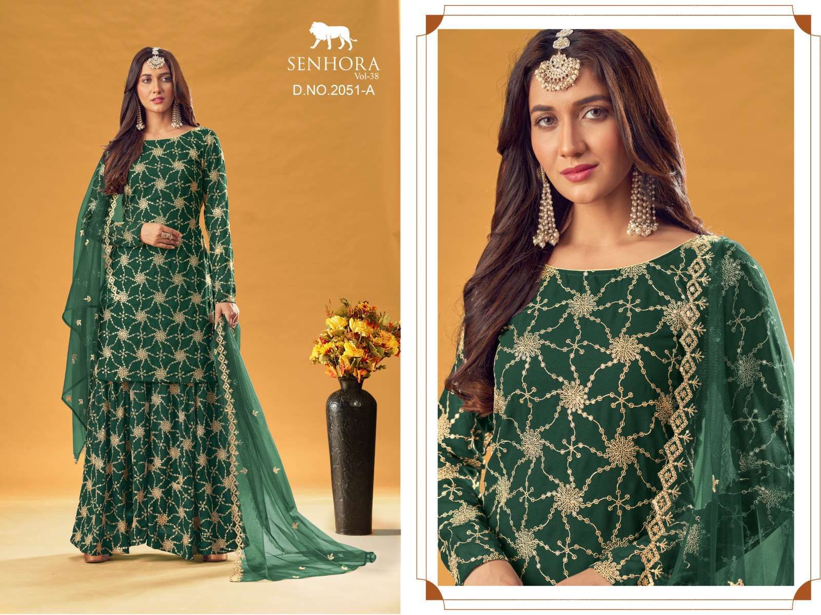 senhora dresses senhora vol 38 series 2051 pure faux georgette suit 