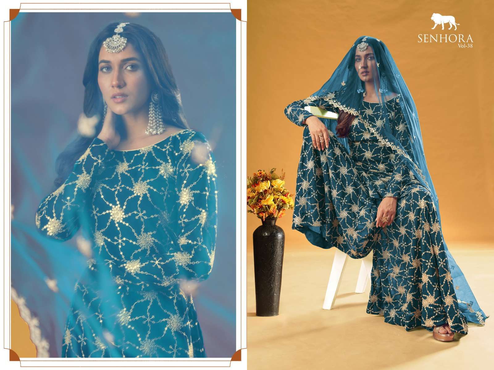 senhora dresses senhora vol 38 series 2051 pure faux georgette suit 