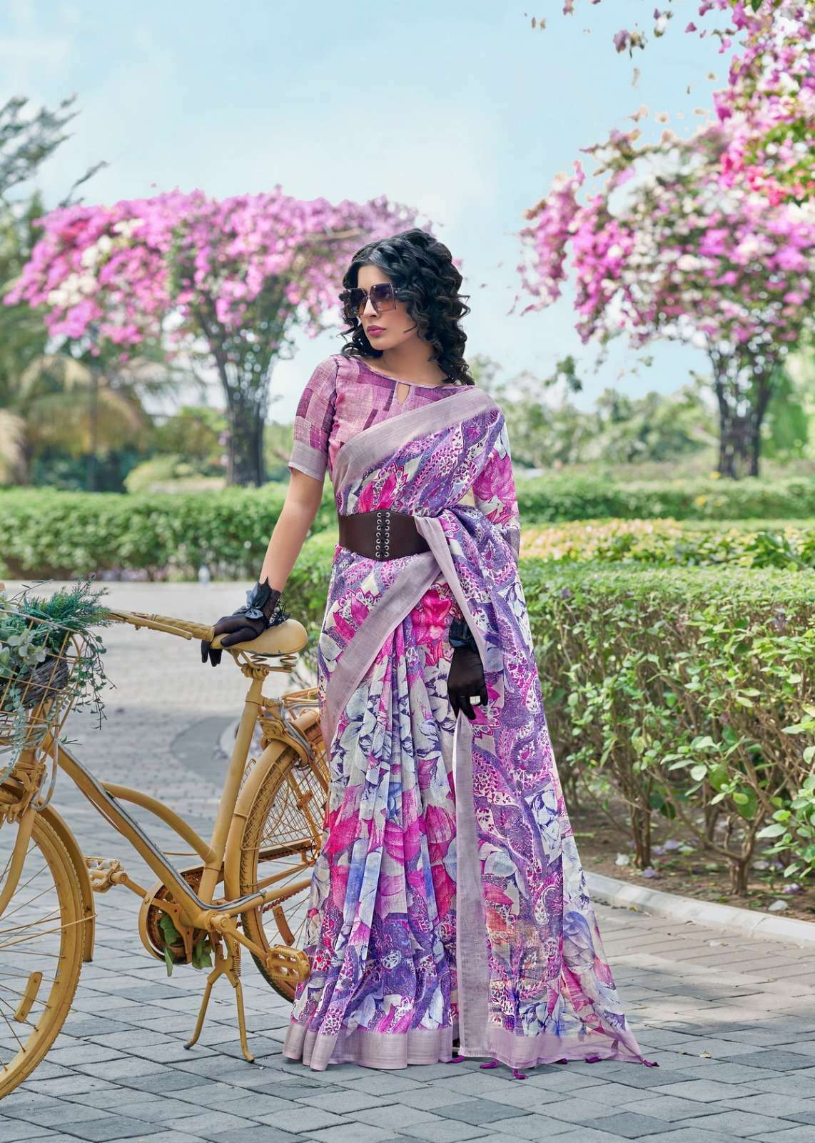 siddharth digital mount cottage series 10001-10008 cotton saree 