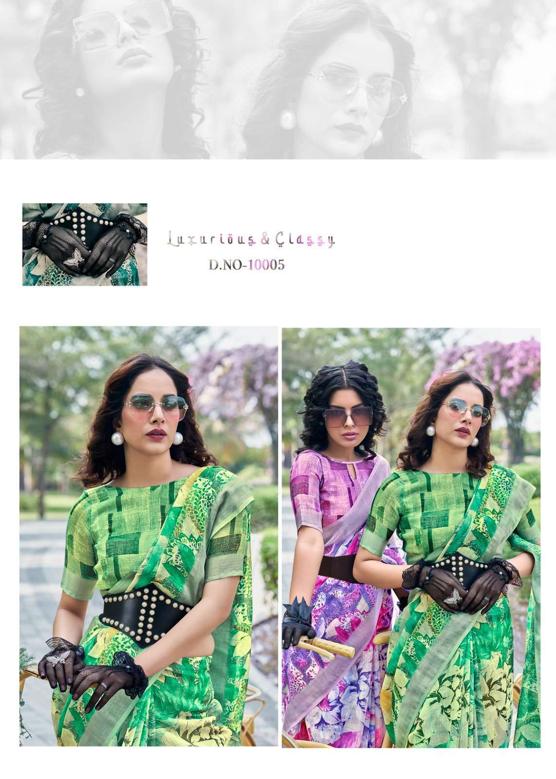 siddharth digital mount cottage series 10001-10008 cotton saree 