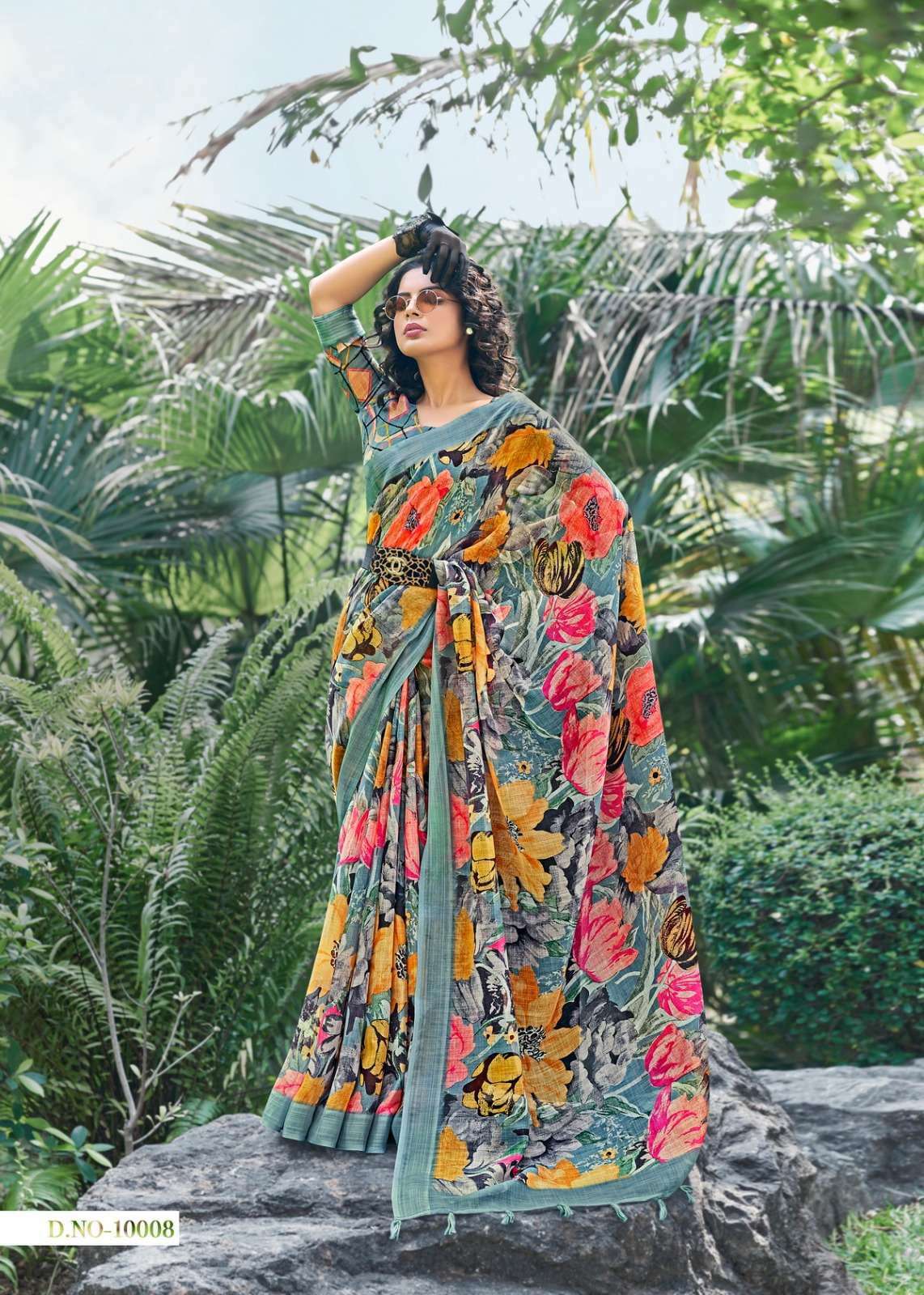 siddharth digital mount cottage series 10001-10008 cotton saree 